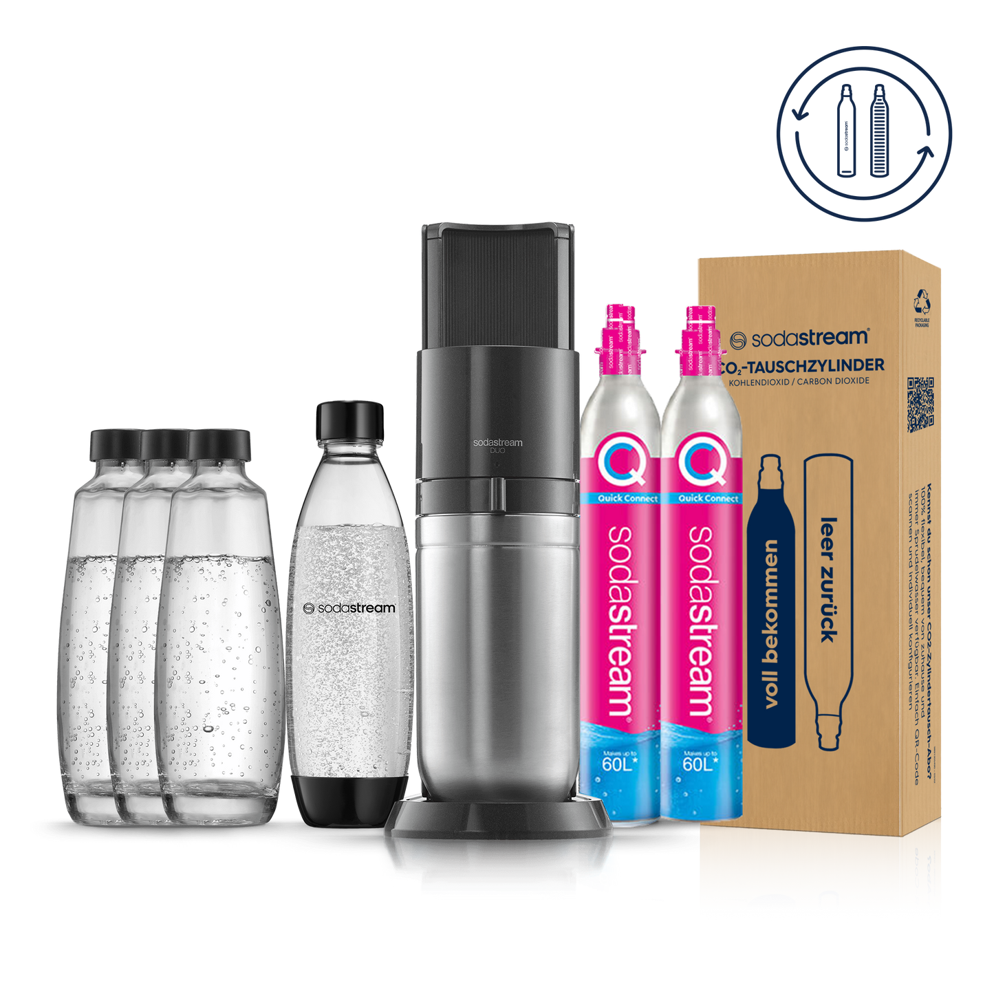 SodaStream Upgrader Sprudelpack Wassersprudler Zubehör Set Schwarz