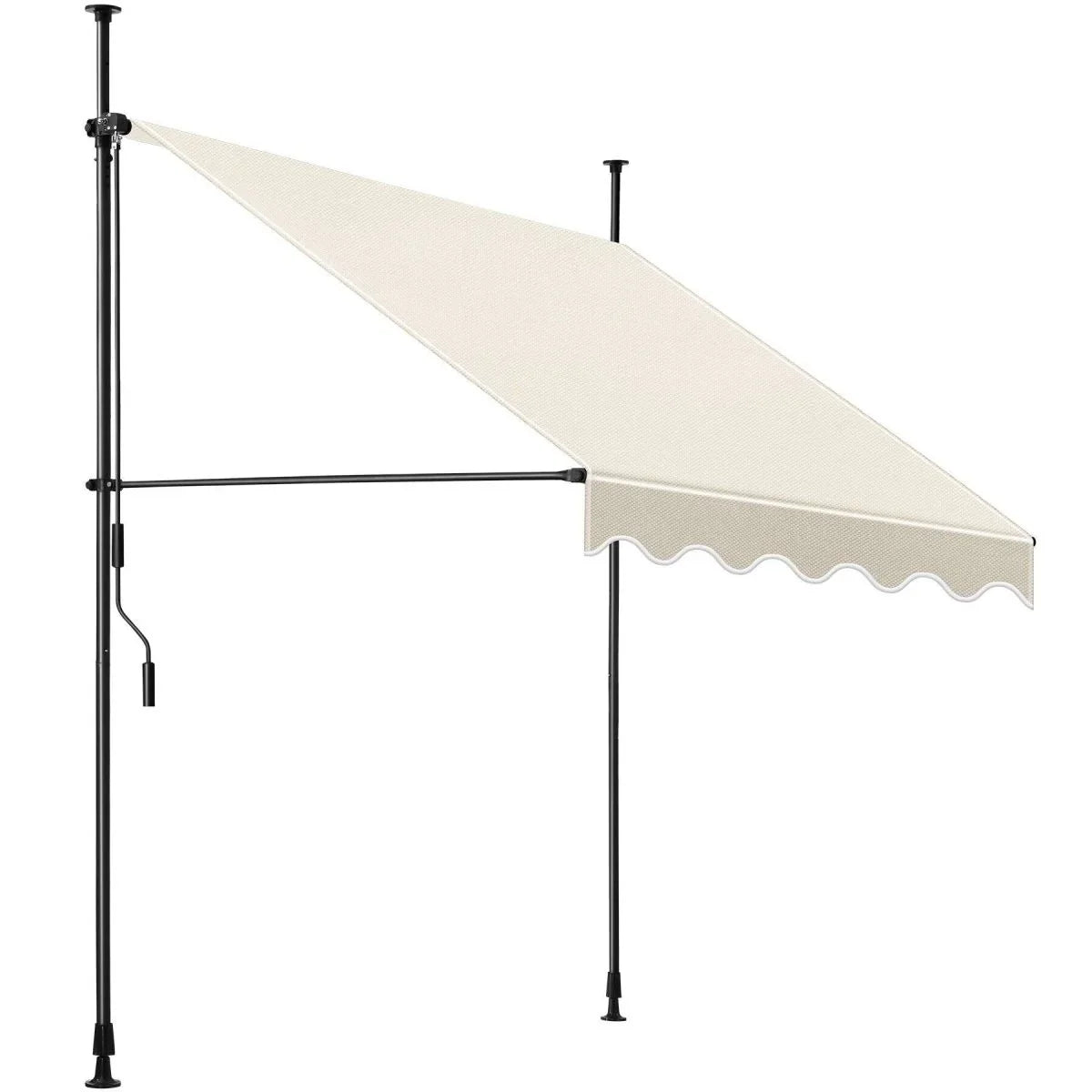 TecTake 404971 Klemmmarkise mit Handkurbel Höhenverstellbar