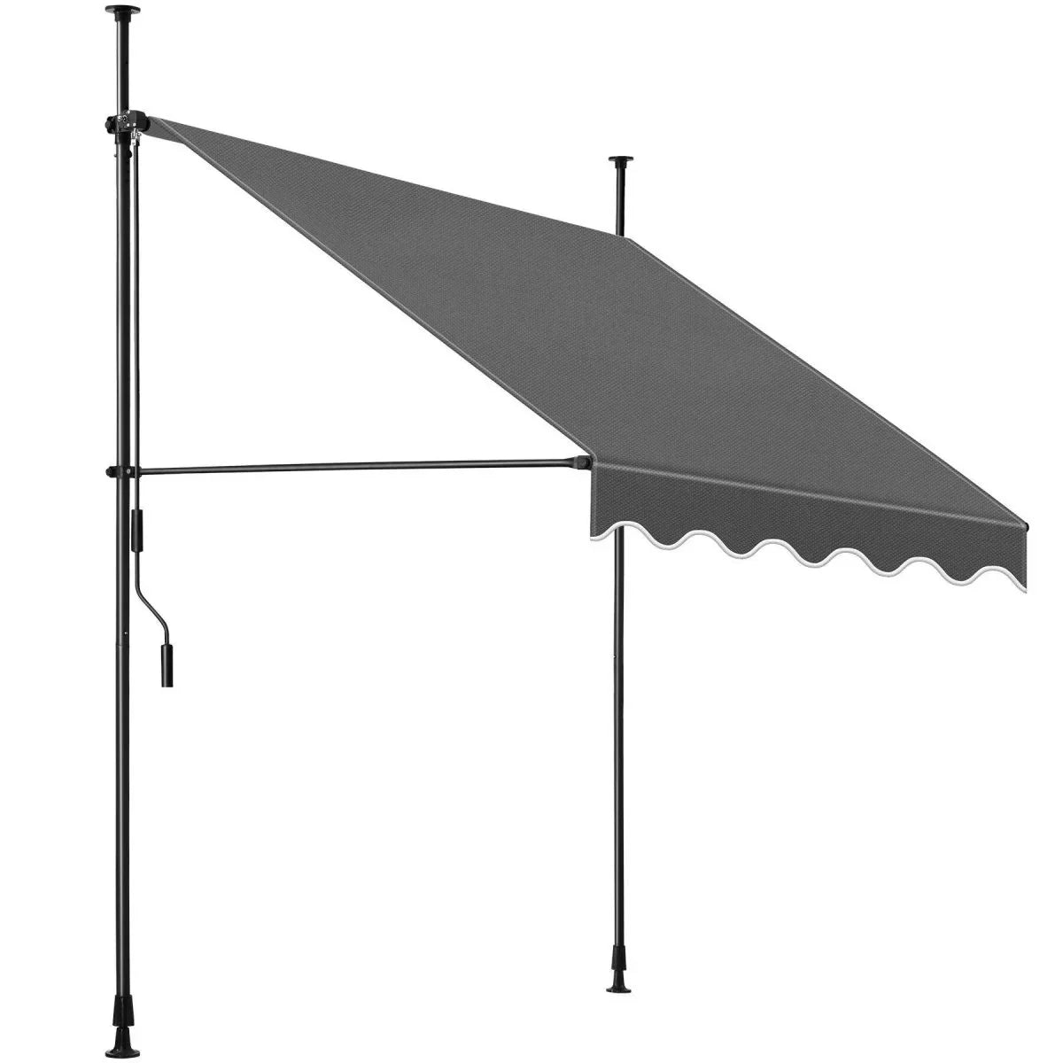 TecTake 404971 Klemmmarkise mit Handkurbel Höhenverstellbar