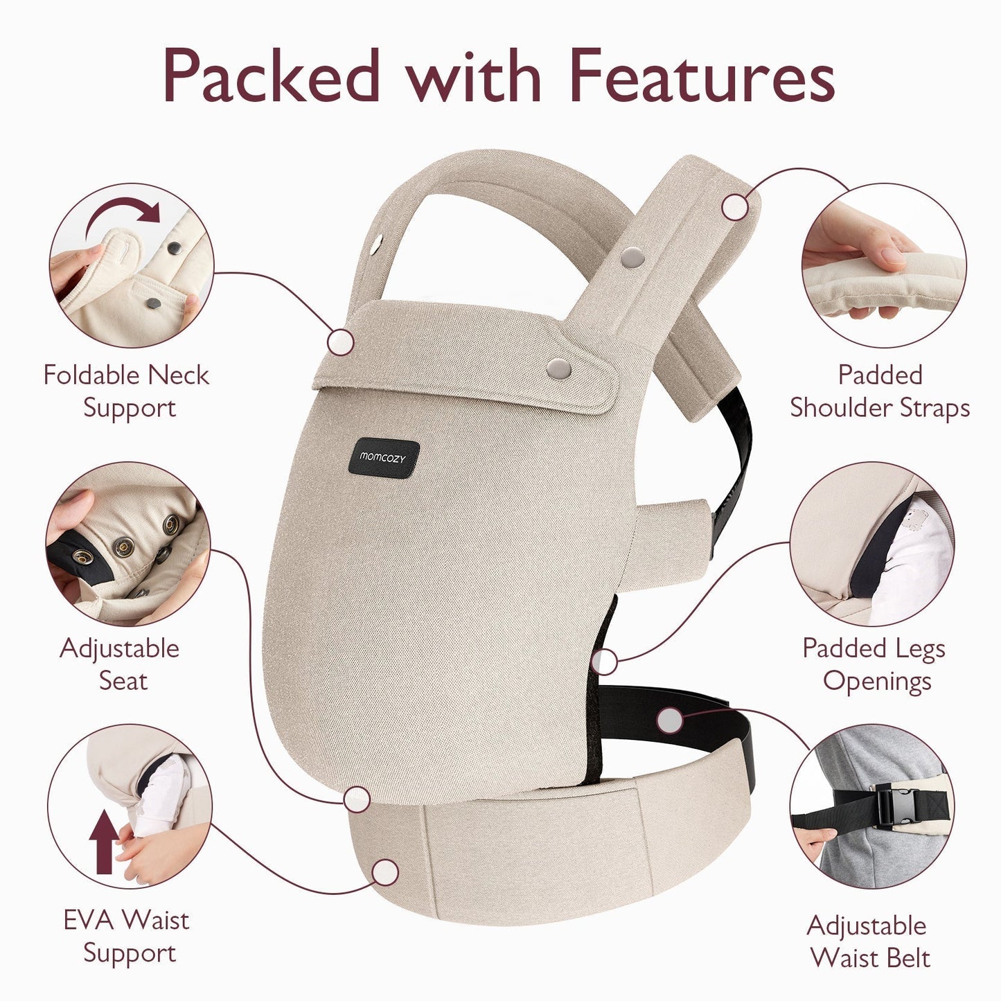Momcozy PureHug Ergonomische Babytrage