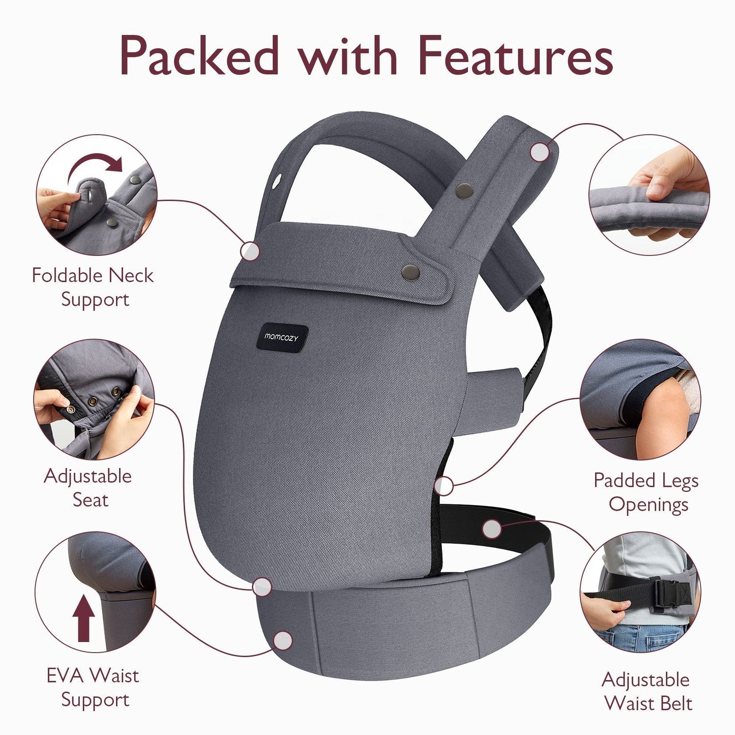 Momcozy PureHug Ergonomische Babytrage