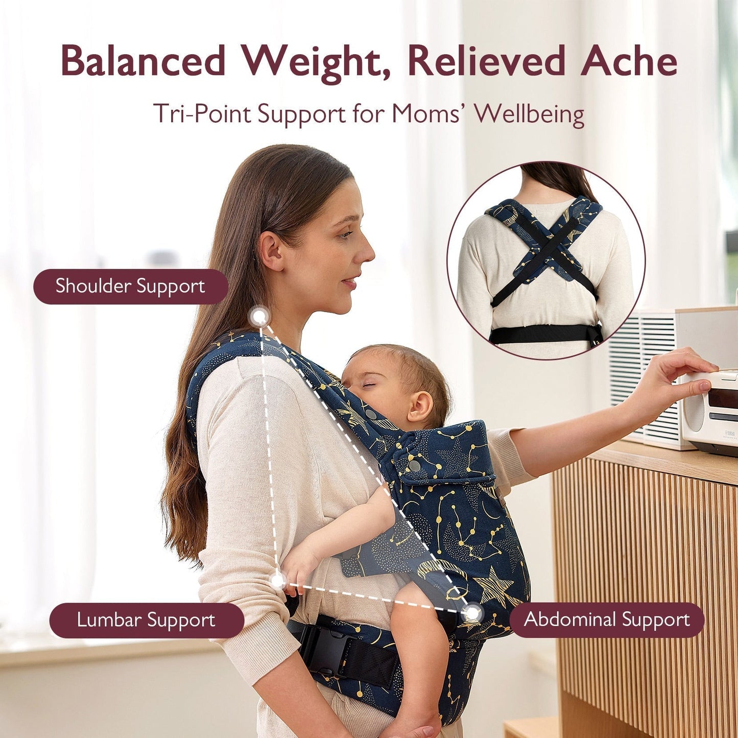 Momcozy PureHug Ergonomische Babytrage