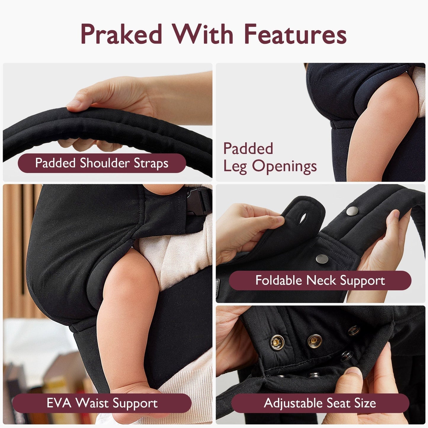 Momcozy PureHug Ergonomische Babytrage