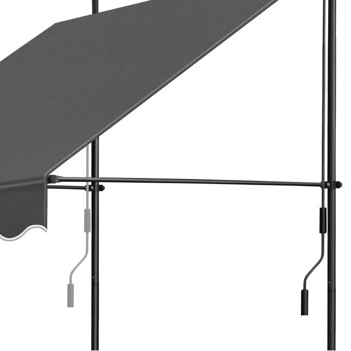 TecTake 404971 Klemmmarkise mit Handkurbel Höhenverstellbar