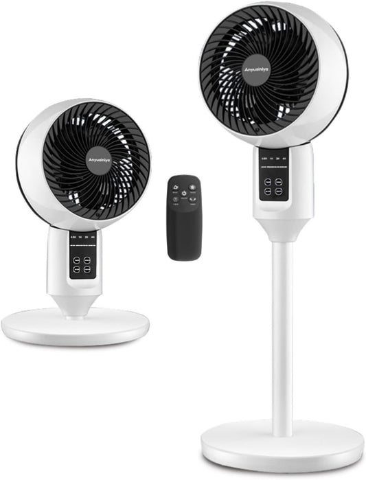 Aerion Höhenverstellbarer Standventilator mit 3D-Oszillation Weiß