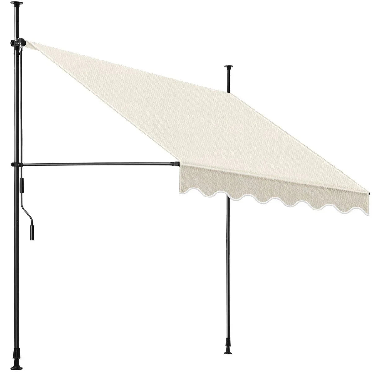 TecTake 404971 Klemmmarkise mit Handkurbel Höhenverstellbar