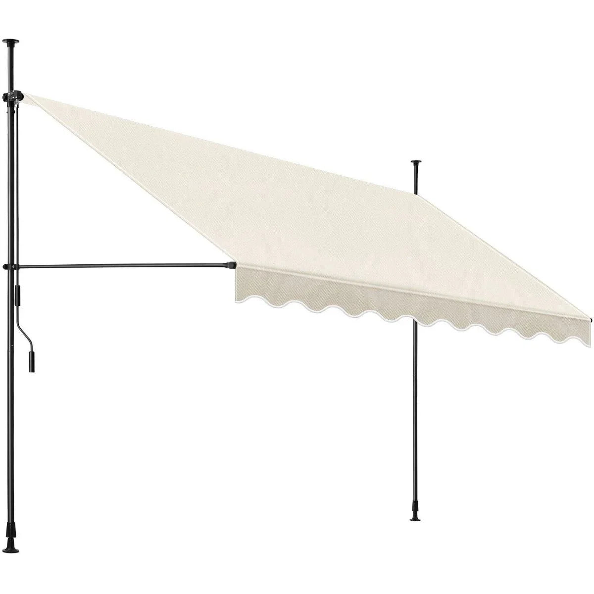 TecTake 404971 Klemmmarkise mit Handkurbel Höhenverstellbar