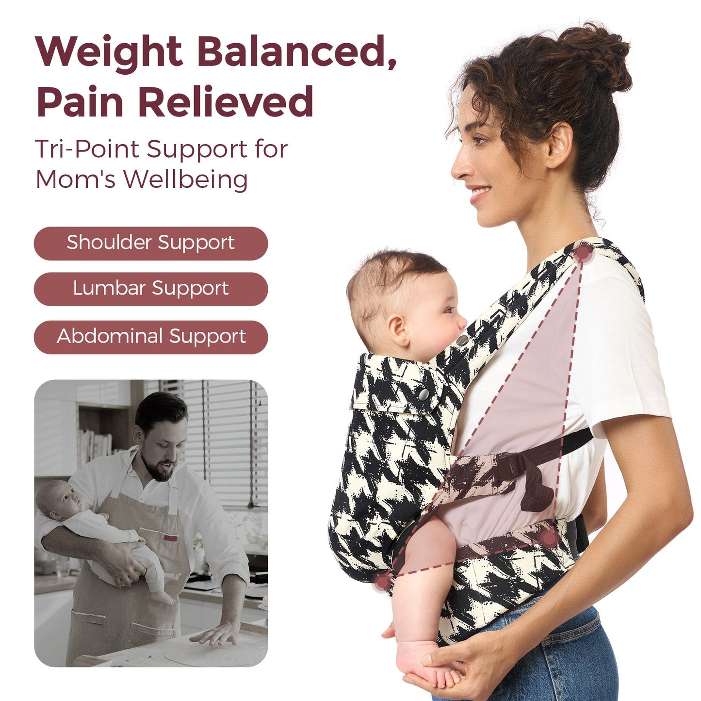 Momcozy PureHug Ergonomische Babytrage