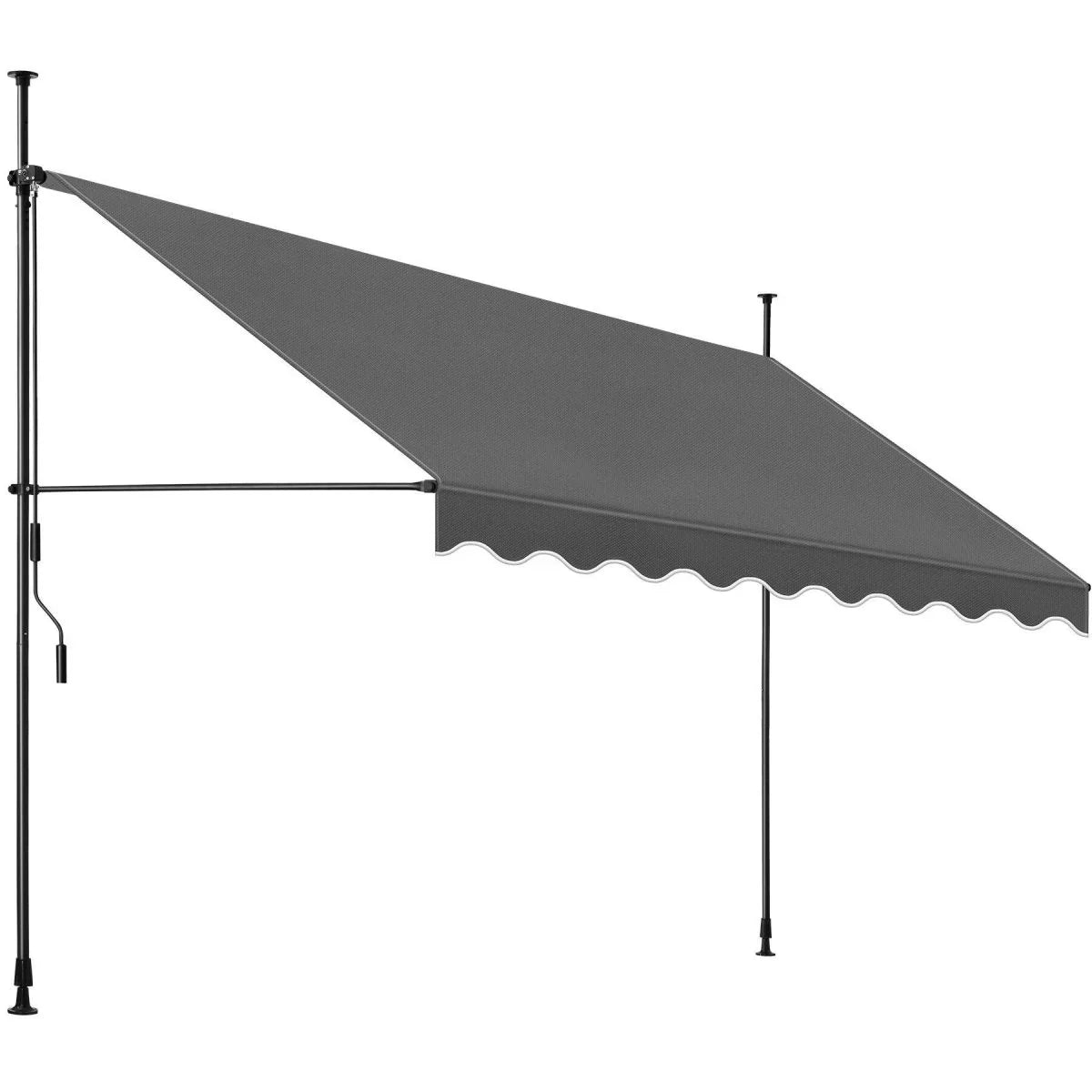 TecTake 404971 Klemmmarkise mit Handkurbel Höhenverstellbar