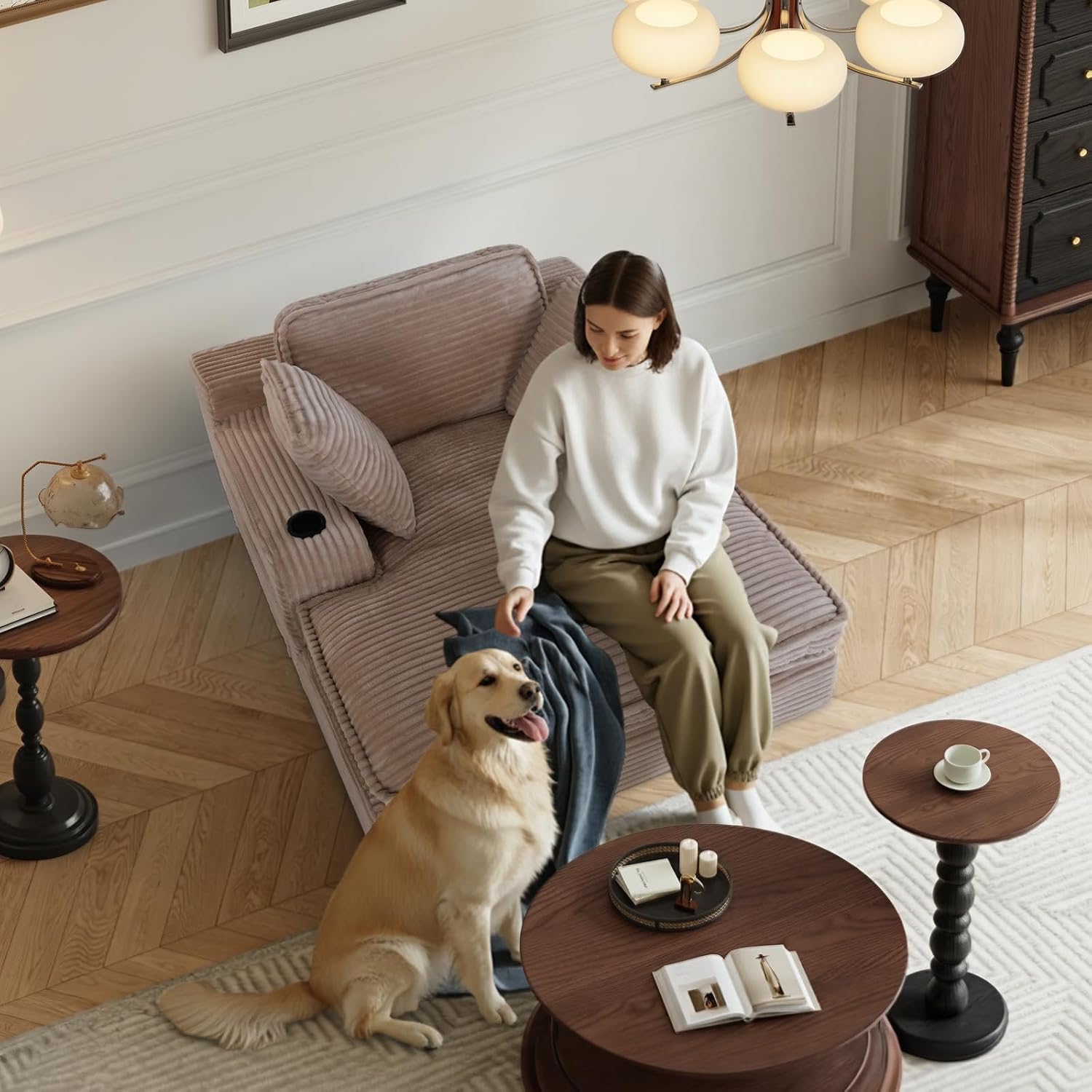 MALOL Schlafsofa, Boneless Sofas & Couches, Schlafcouch mit Schlaffunktion, Couch mit Chaiselongue, 3 Kissen, Bequeme Sofa Couch für Schlafzimmer & Wohnzimmer, Grau, 170cm * 133cm * 66cm, Kamel