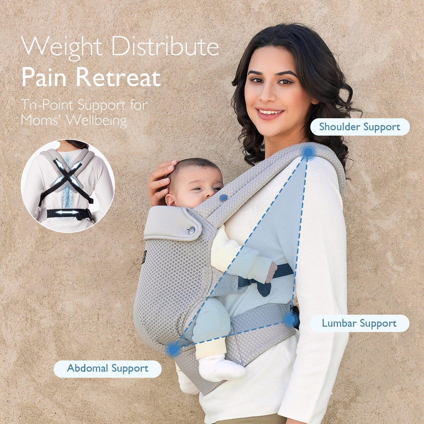 Momcozy PureHug Ergonomische Babytrage