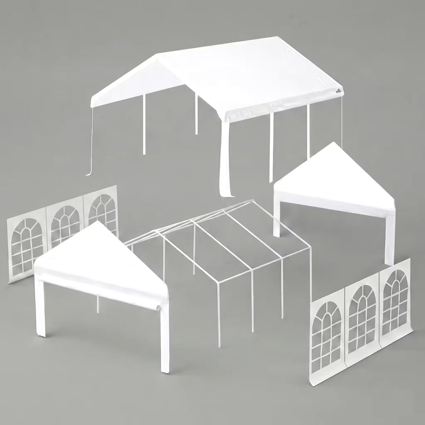 BRIMO Partyzelt 5x6m PVC Weiß