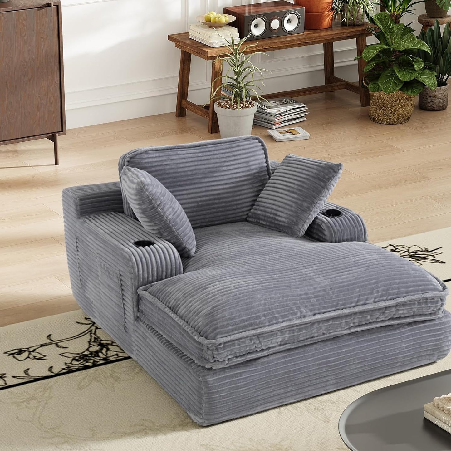 MALOL Schlafsofa, Boneless Sofas & Couches, Schlafcouch mit Schlaffunktion, Couch mit Chaiselongue, 3 Kissen, Bequeme Sofa Couch für Schlafzimmer & Wohnzimmer, Grau, 170cm * 133cm * 66cm, Grau