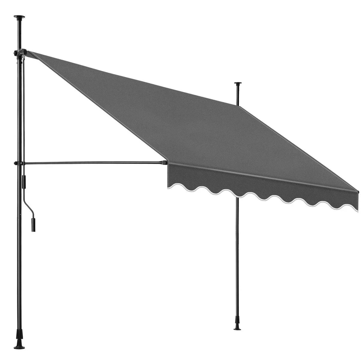 TecTake 404971 Klemmmarkise mit Handkurbel Höhenverstellbar
