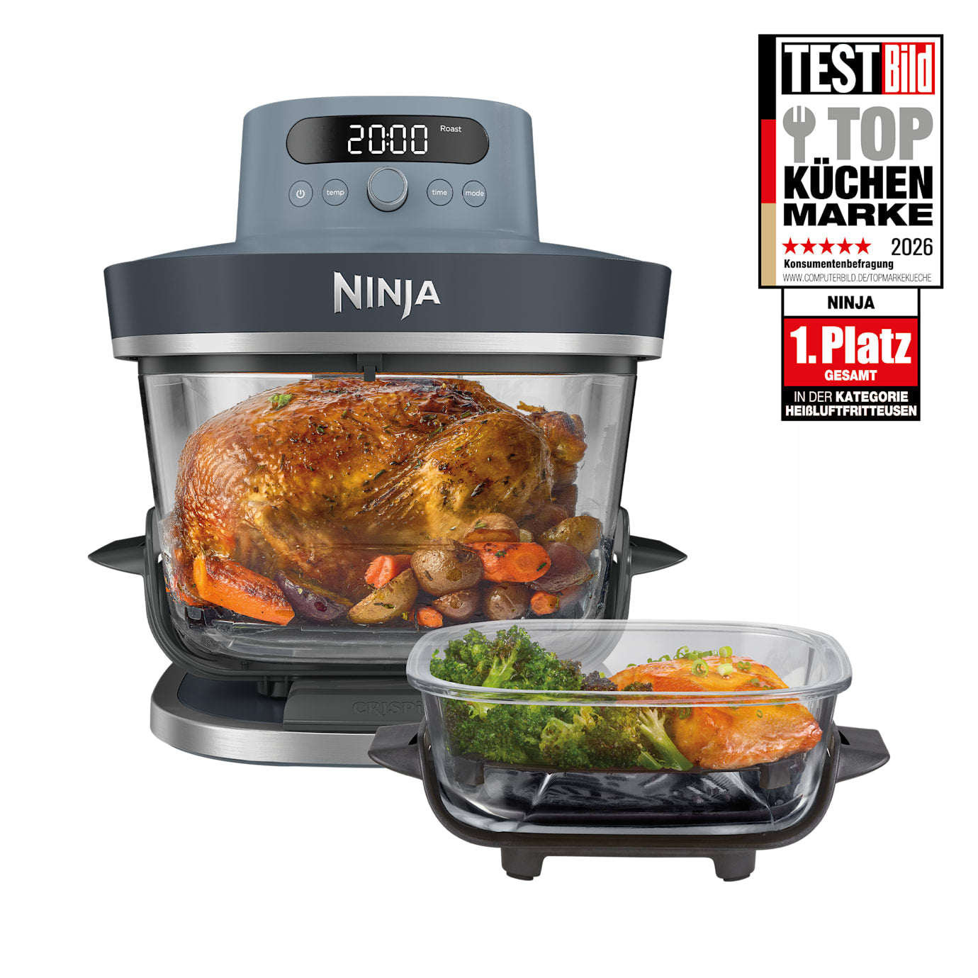 Ninja CRISPi PRO AS101EUCY Glas-Air-Fryer 5,7 L