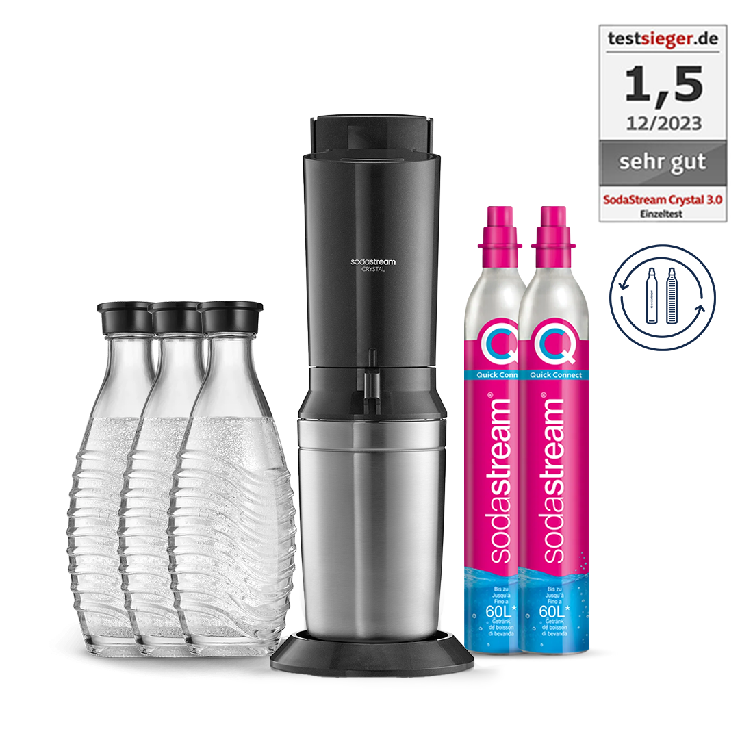 SodaStream Upgrader Sprudelpack Wassersprudler Zubehör Set Schwarz