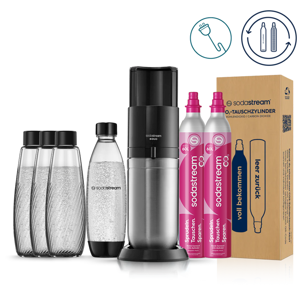 SodaStream Upgrader Sprudelpack Wassersprudler Zubehör Set Schwarz