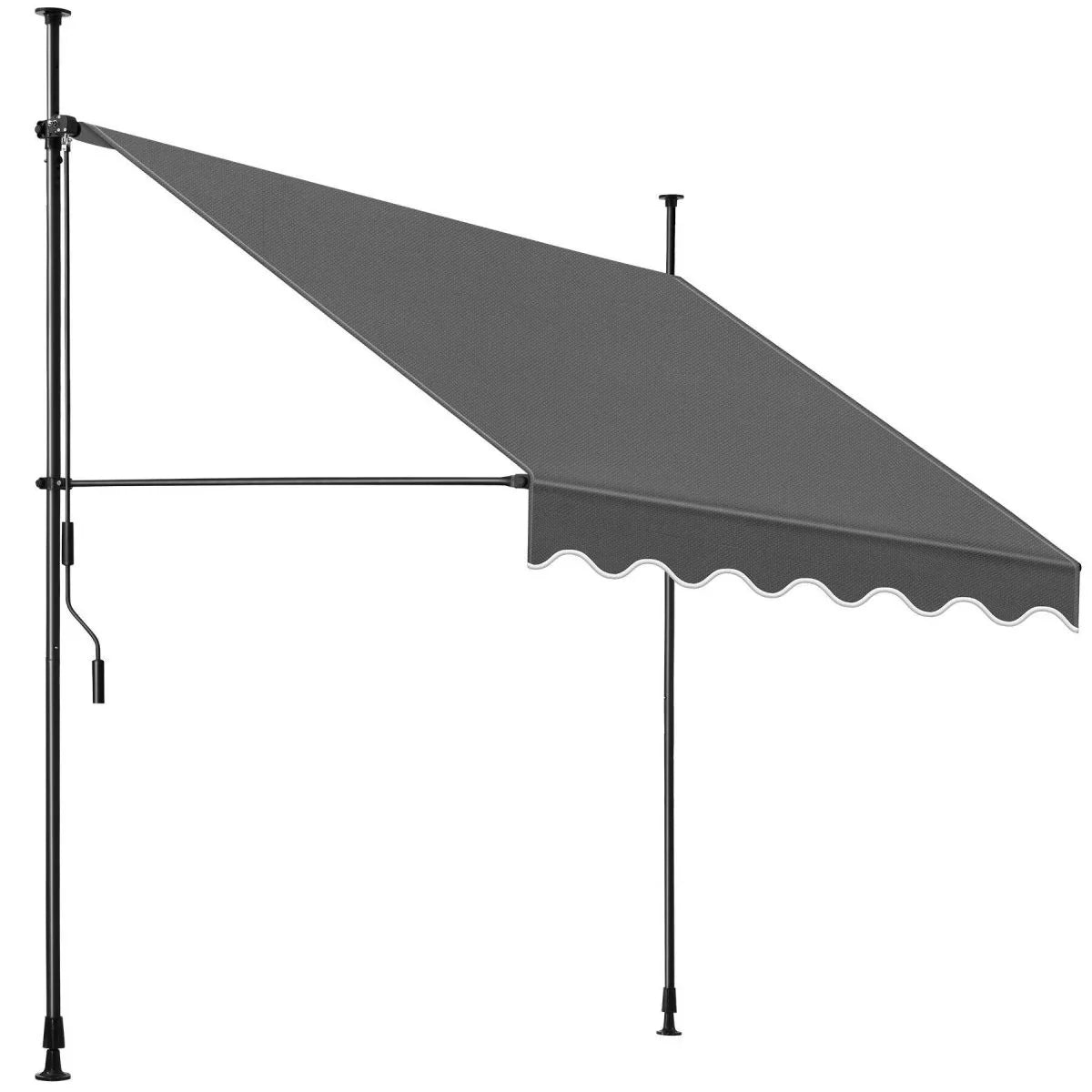 TecTake 404971 Klemmmarkise mit Handkurbel Höhenverstellbar