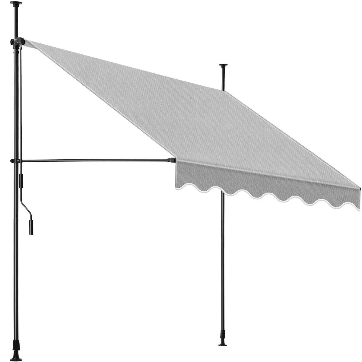 TecTake 404971 Klemmmarkise mit Handkurbel Höhenverstellbar