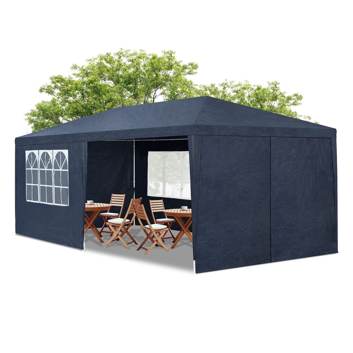 Partyzelt 3x6m Gartenpavillon mit Seitenteilen