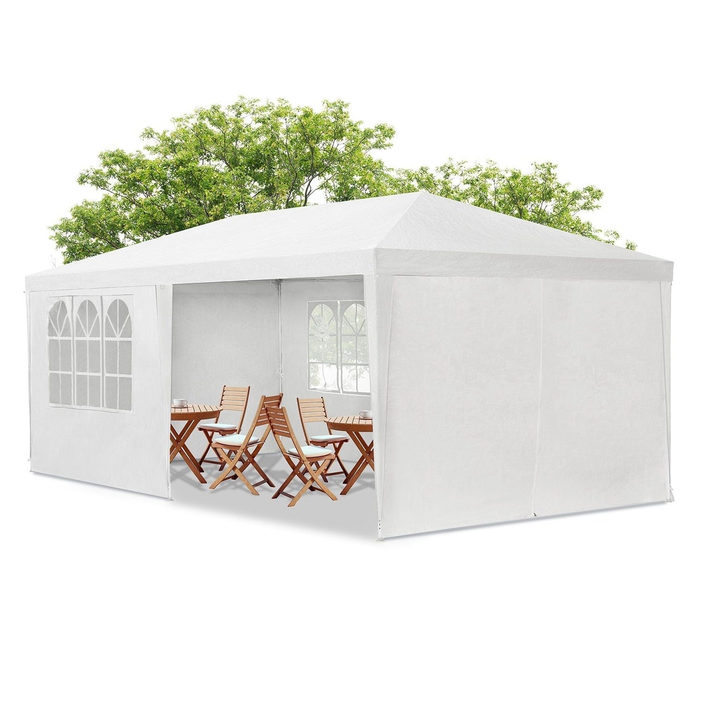Partyzelt 3x6m Gartenpavillon mit Seitenteilen