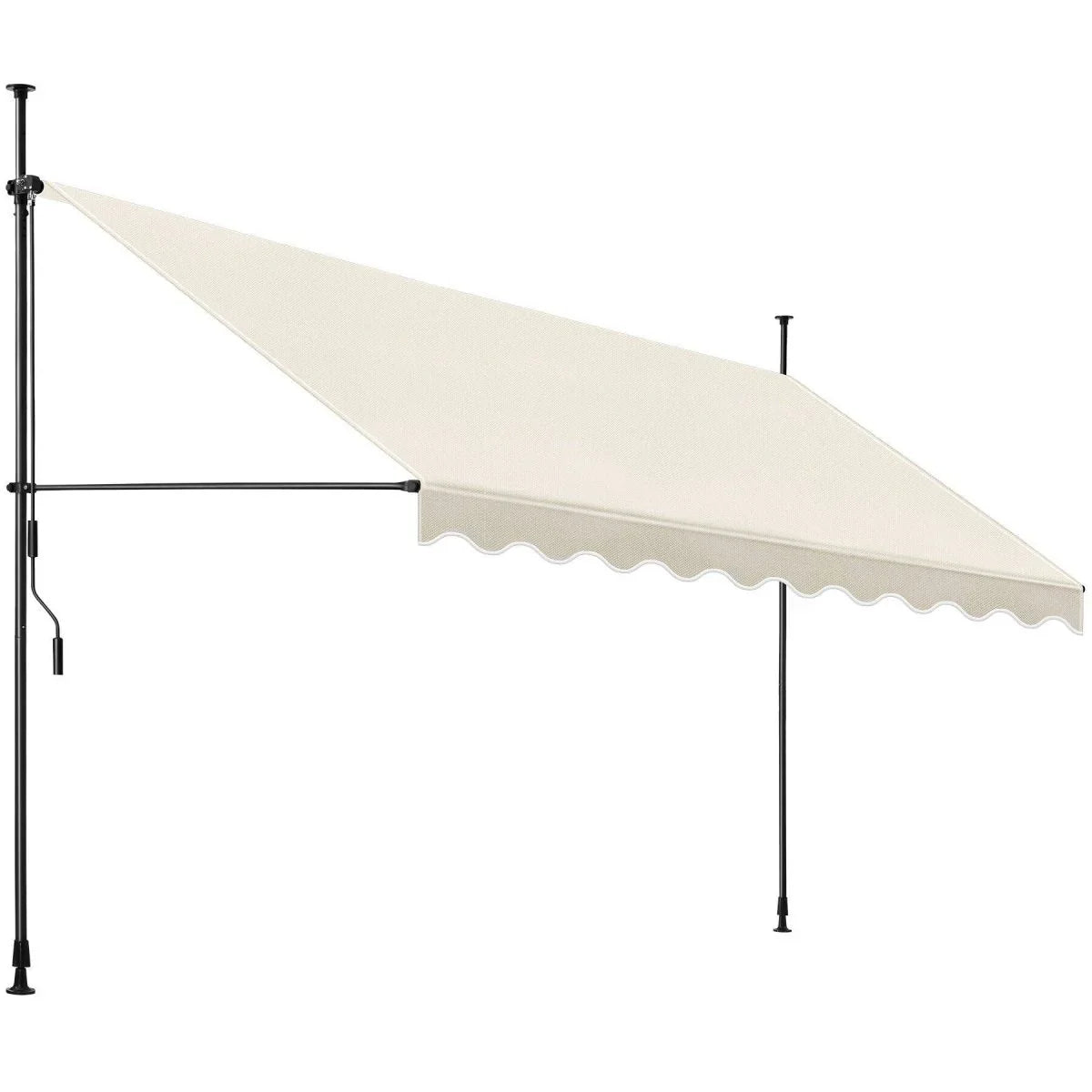 TecTake 404971 Klemmmarkise mit Handkurbel Höhenverstellbar
