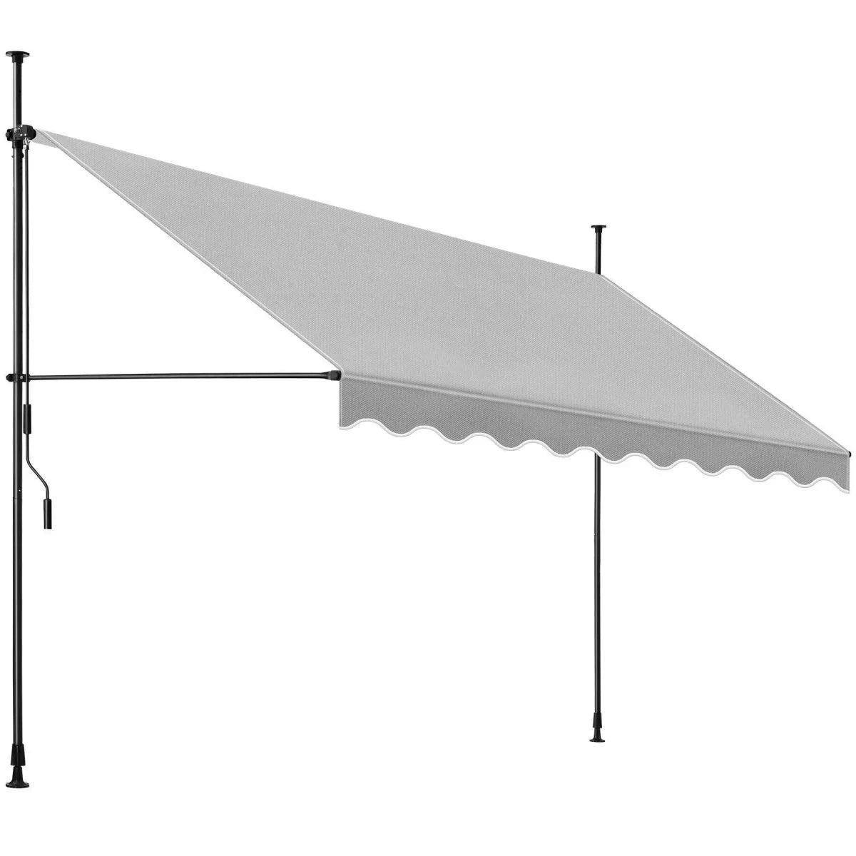 TecTake 404971 Klemmmarkise mit Handkurbel Höhenverstellbar