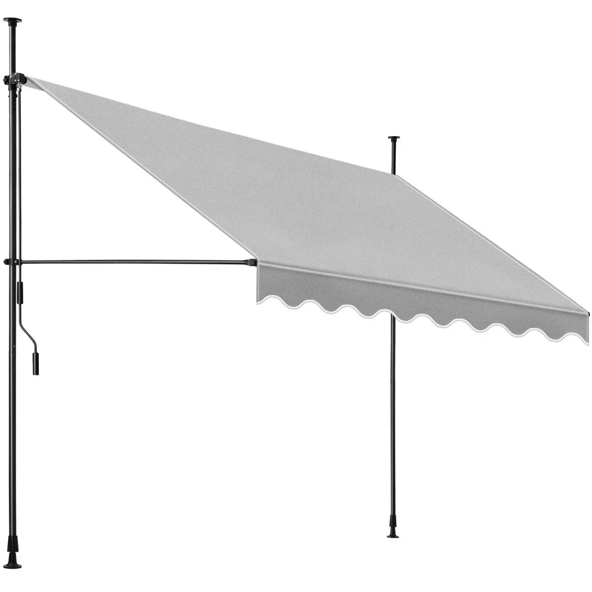 TecTake 404971 Klemmmarkise mit Handkurbel Höhenverstellbar