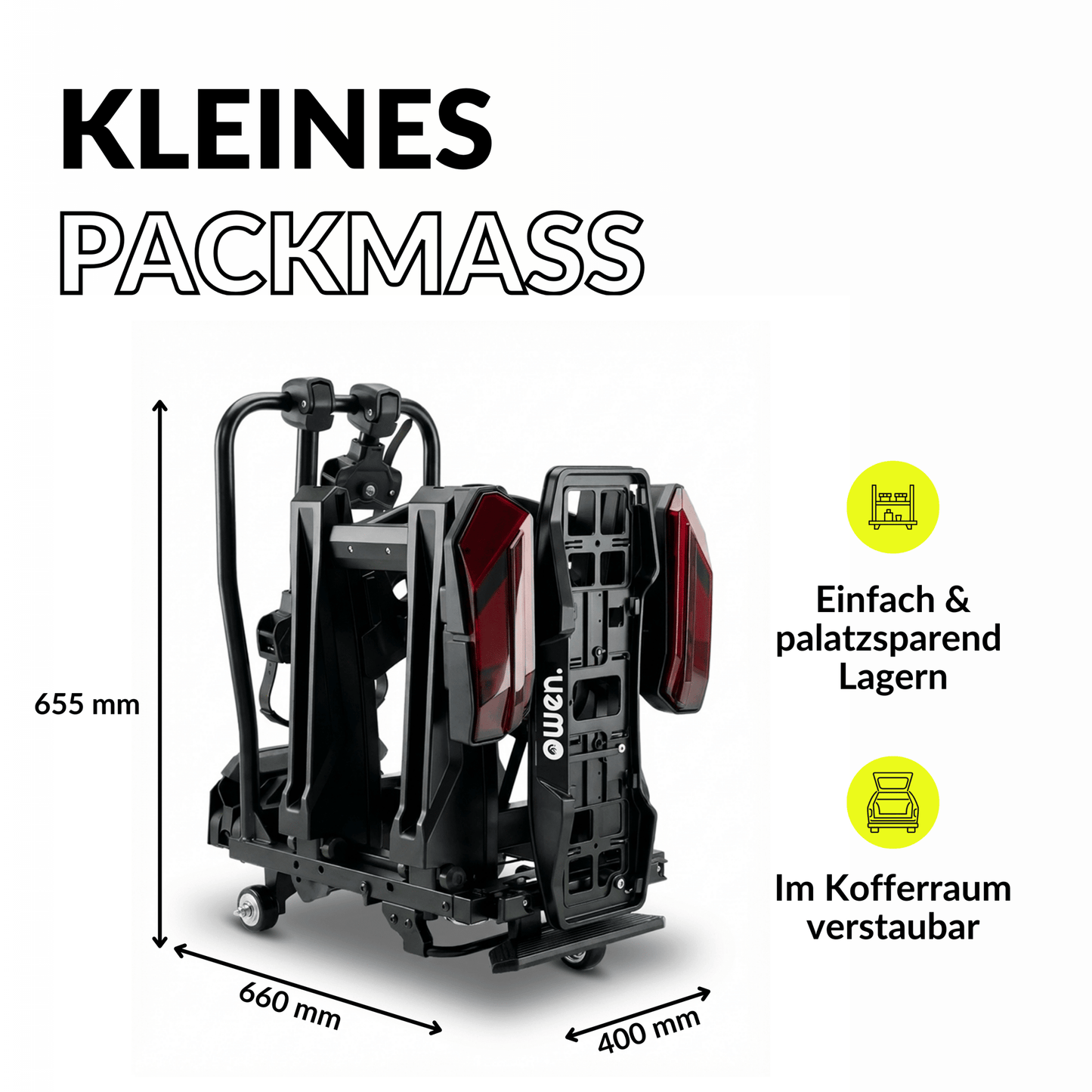 OWEN E-Bike Fahrradträger Anhängerkupplung 60 kg