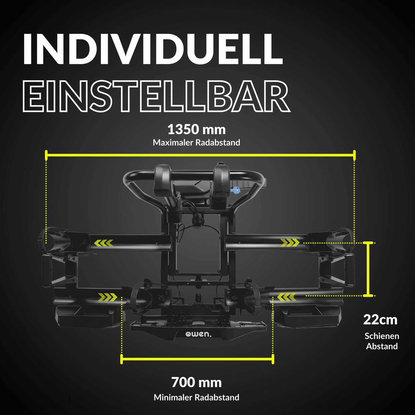 OWEN E-Bike Fahrradträger Anhängerkupplung 60 kg