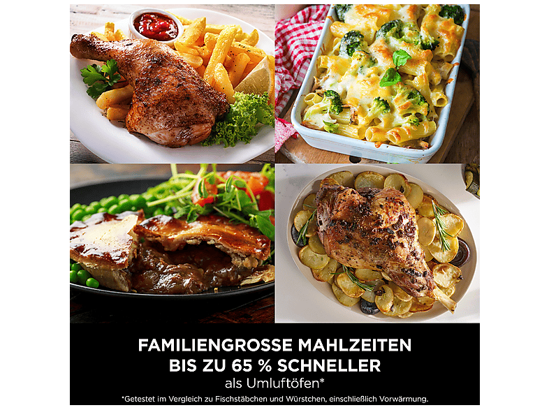 Ninja AF500EU Foodi FlexDrawer Heißluftfritteuse 10,4 L Schwarz