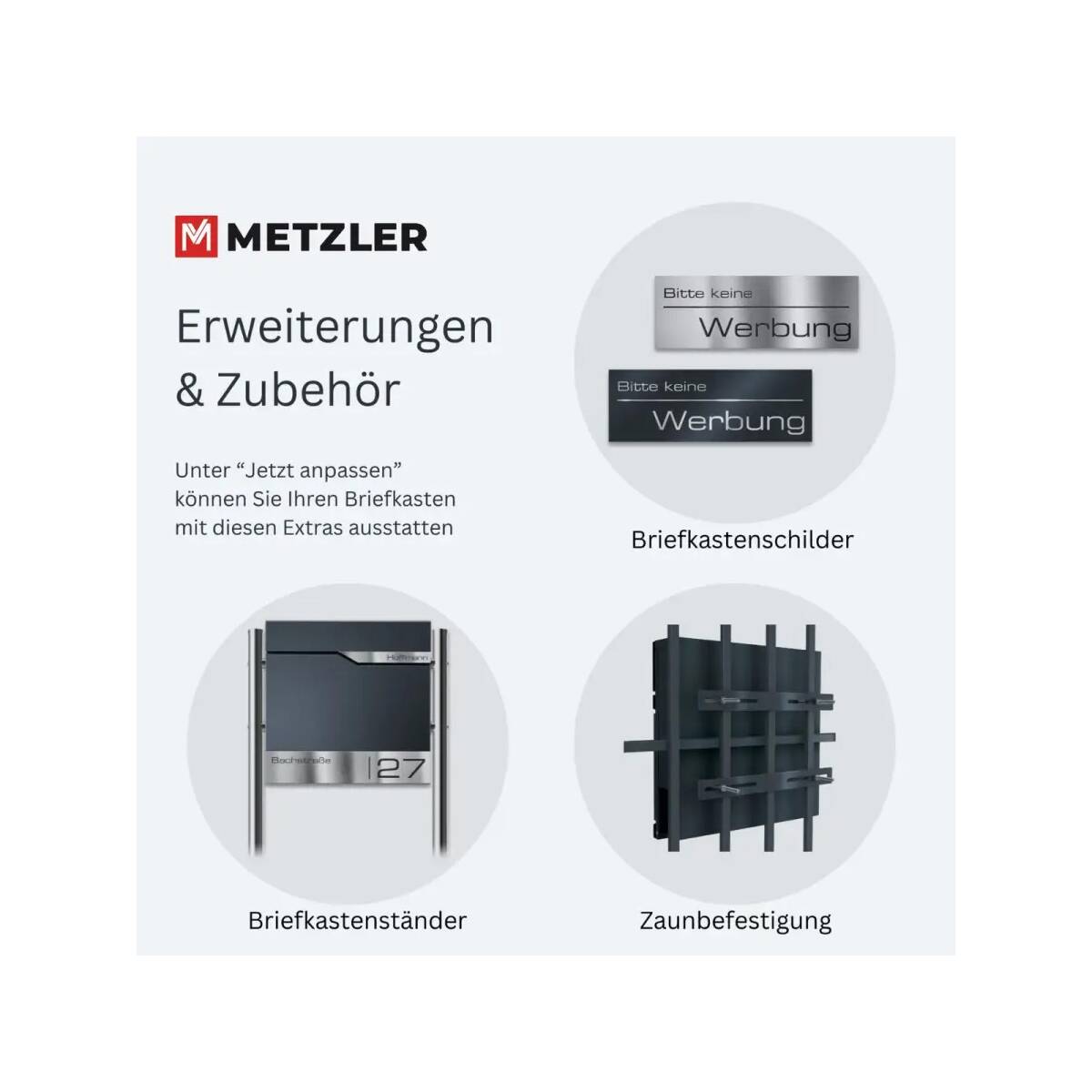 Metzler Albrecht Briefkasten Anthrazit RAL 7016