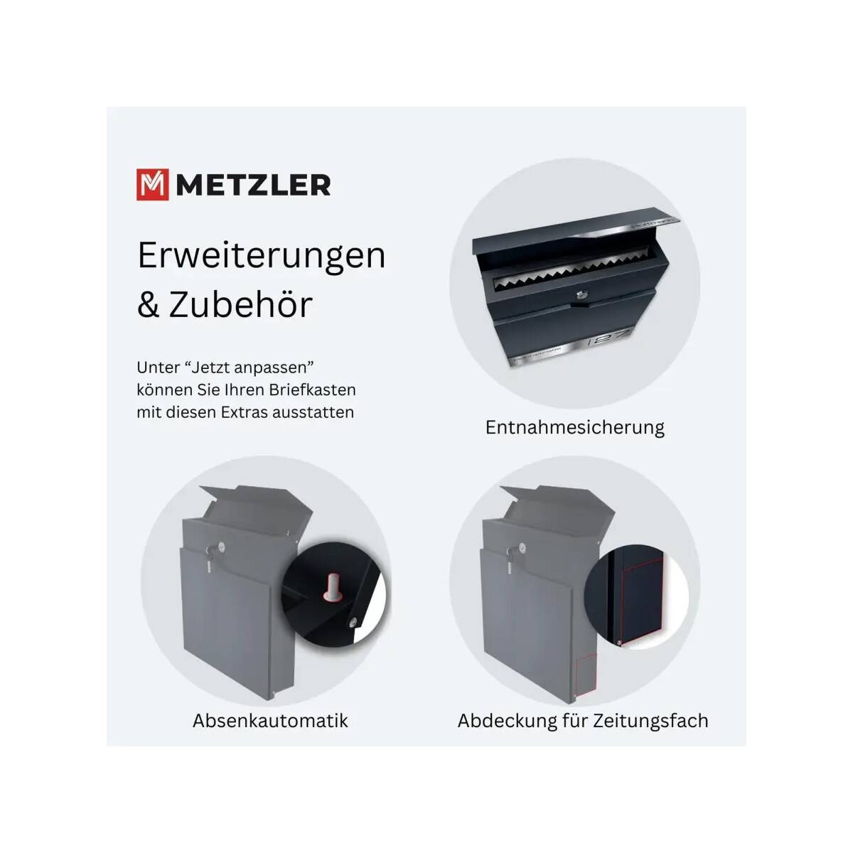 Metzler Albrecht Briefkasten Anthrazit RAL 7016